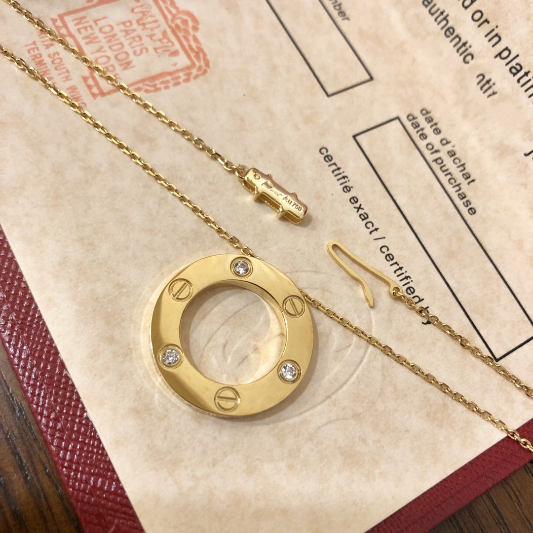 Mystic LOVE NECKLACE 16MM 3 DIAMONDS