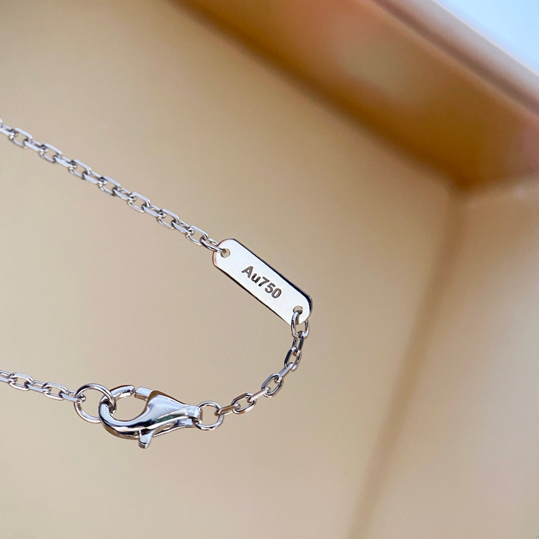 Mystic CLOVER DIAMOND NECKLACE SILVER