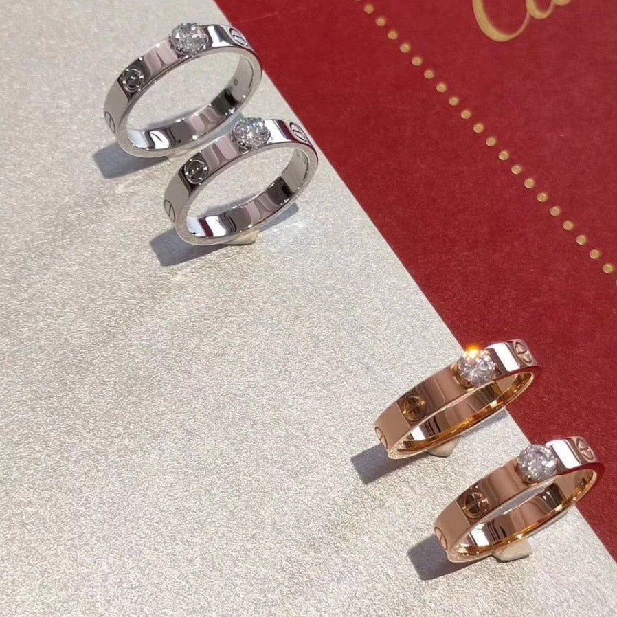 Mystic LOVE RING 3.6MM 1 BIG DIAMOND