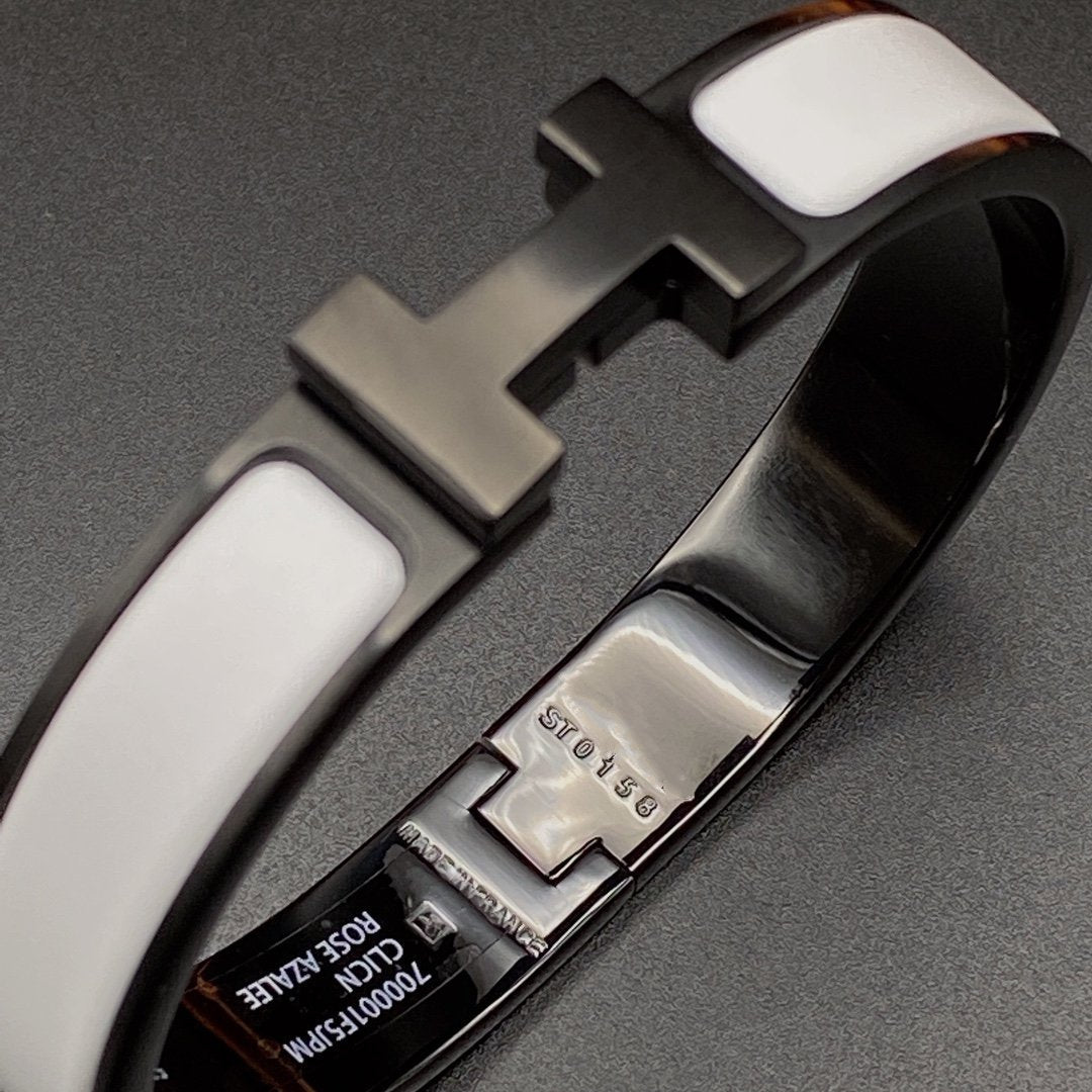 Mystic H BRACELET 12MM BLACK WHITE CERAMIC