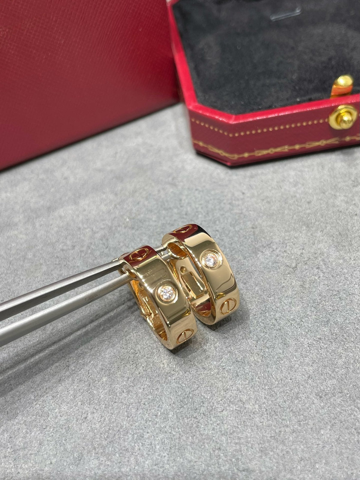 Mystic LOVE 5.5MM 1 DIAMOND EARRINGS