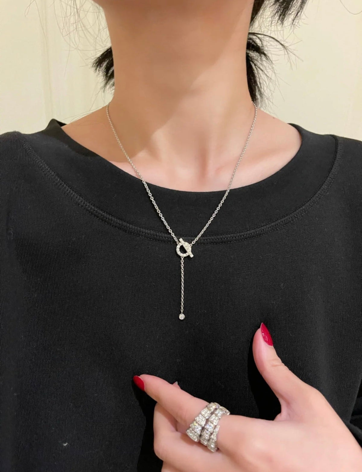 Mystic FINESSE SILVER DIAMOND NECKLACE