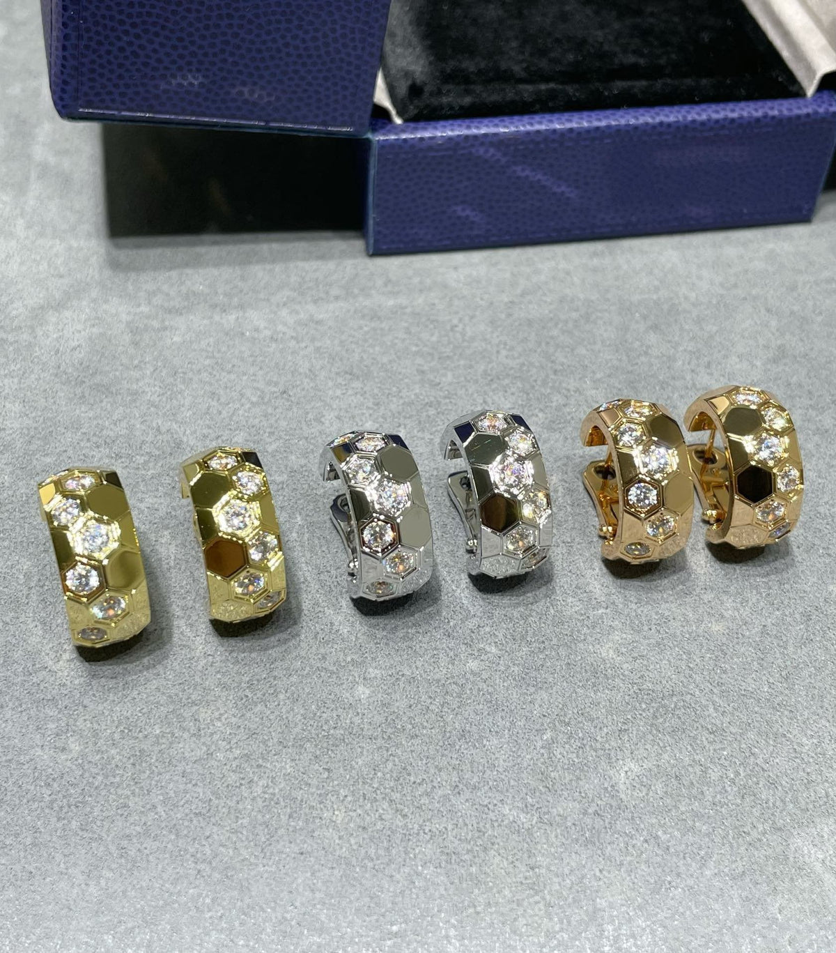 Mystic BEE LOVE DIAMOND HOOP EARRINGS