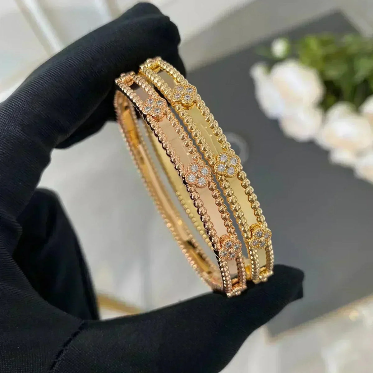 Mystic CLOVER BRACELET 4MM DIAMONDS