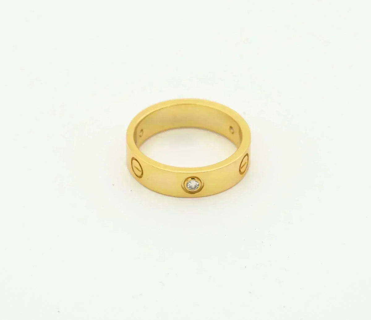 Mystic LOVE RING 4MM 1 DIAMOND GOLD