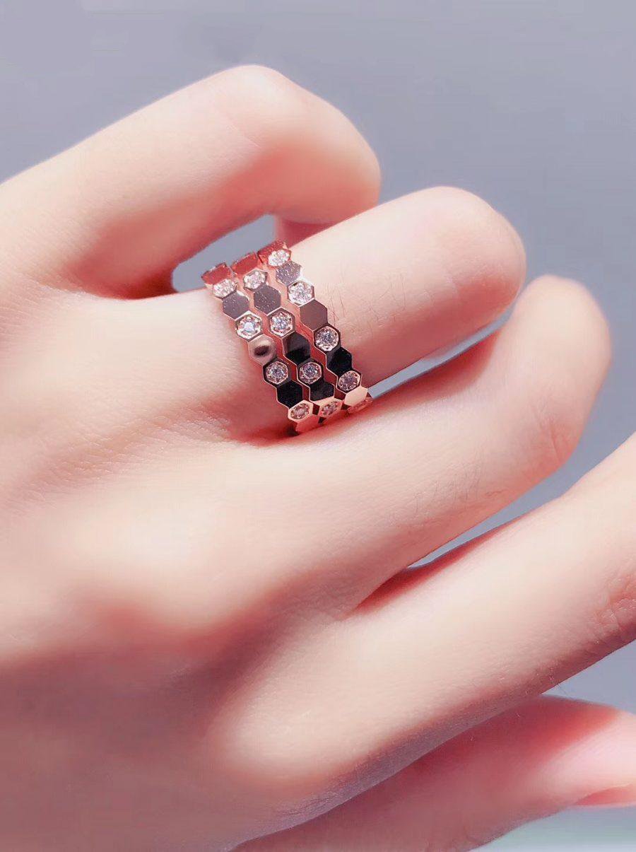 Mystic BEE LOVE RING PINK GOLD DIAMOND