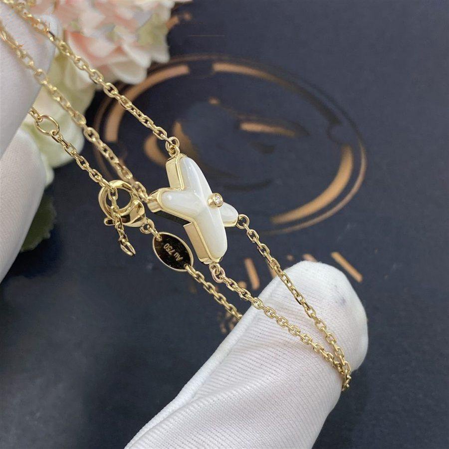 Mystic JEUX BRACELET WHITE MOP GOLD 1 DIAMOND
