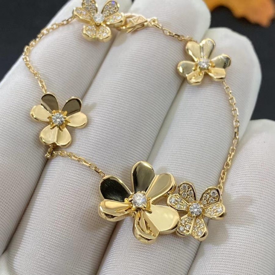 Mystic FRIVOLE GOLD 5 FLOWERS BRACELET
