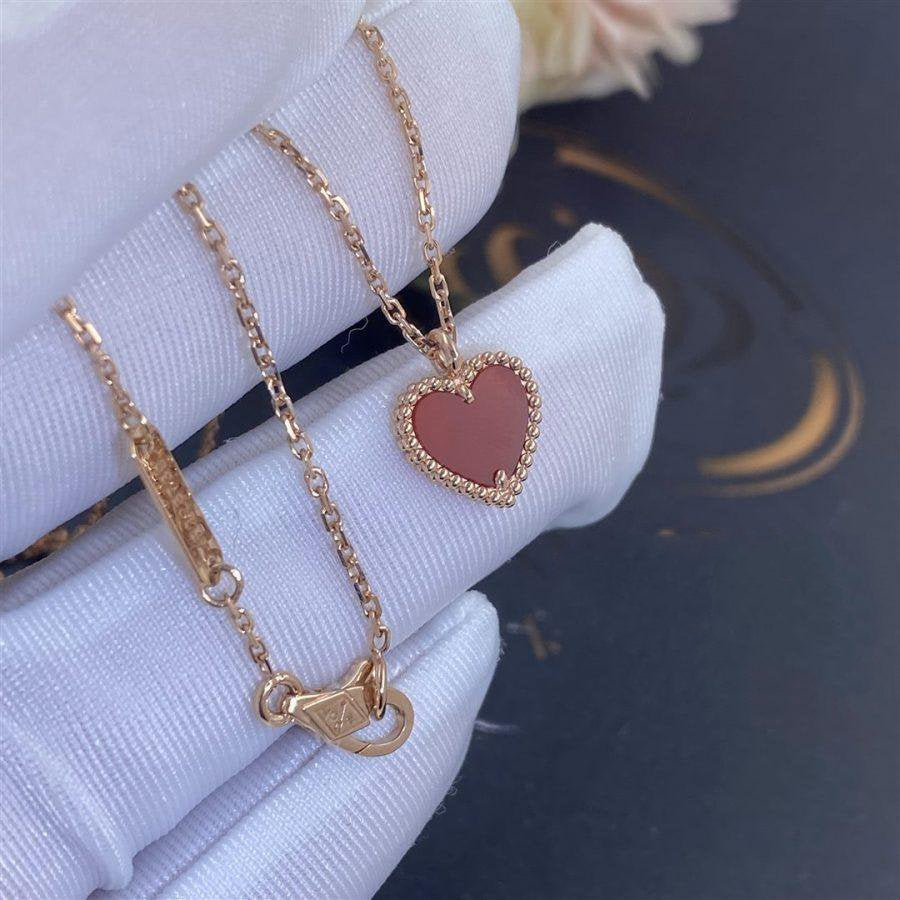 Mystic SWEET CLOVER CARNELIAN HEART NECKLACE