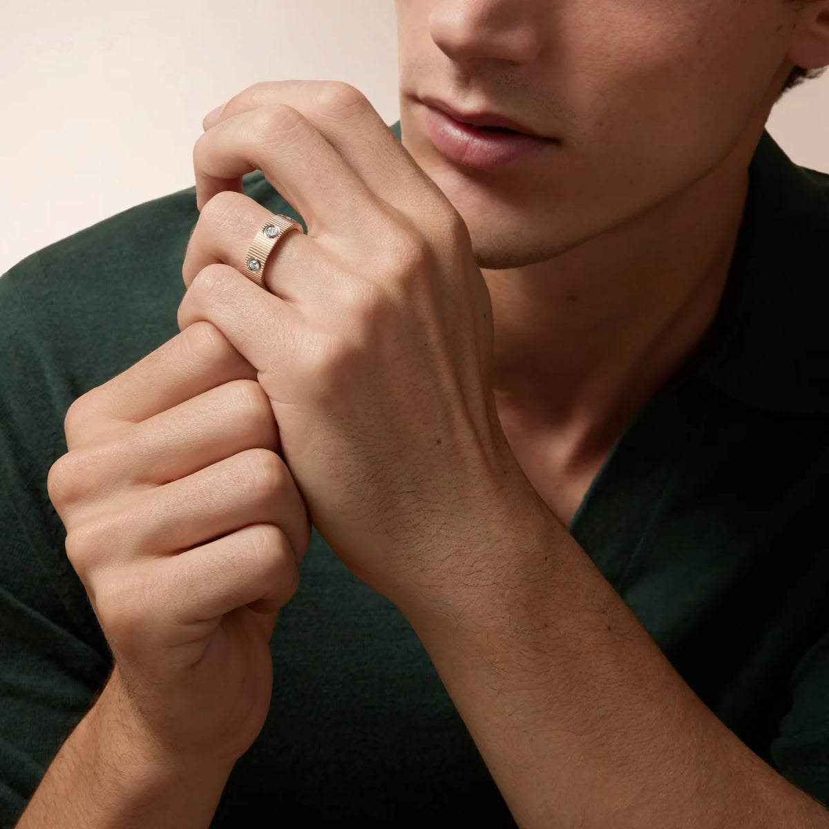 Mystic NEW MODEL LOVE 6.5 MM RING ,6 DIAMONDS