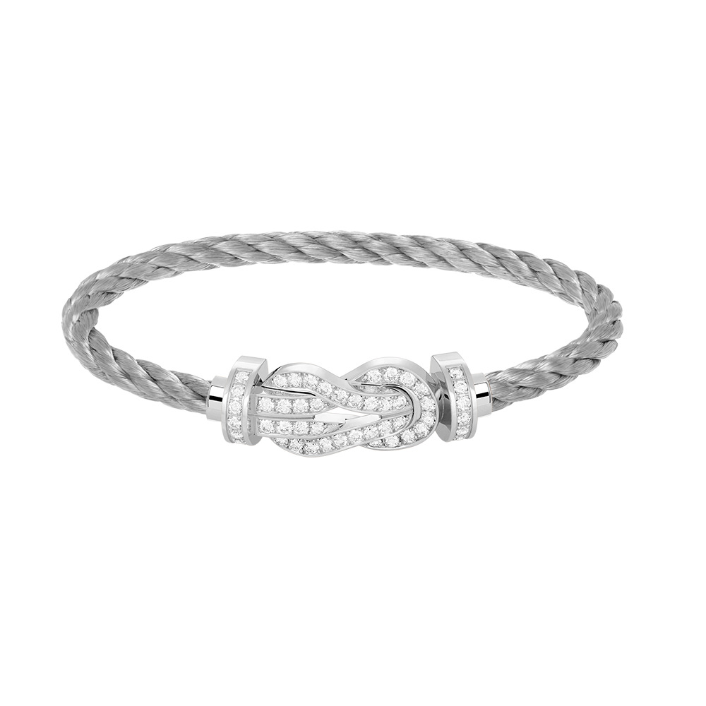Mystic CHANCE LARGE 8 FIGURE BUCKLE FULL DIAMOND BRACELET SILVER