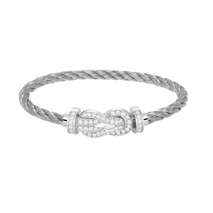 Mystic CHANCE LARGE 8 FIGURE BUCKLE FULL DIAMOND BRACELET SILVER