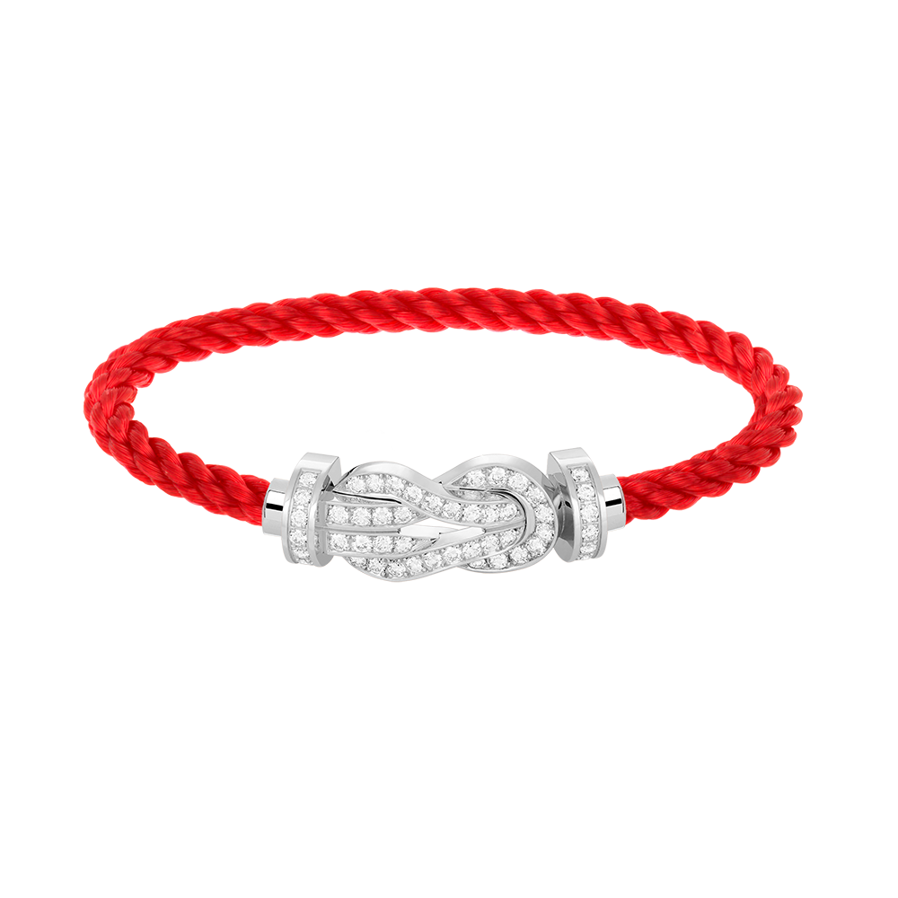 Mystic CHANCE LARGE 8 FIGURE BUCKLE FULL DIAMOND BRACELET SILVER
