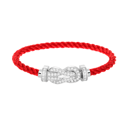 Mystic CHANCE LARGE 8 FIGURE BUCKLE FULL DIAMOND BRACELET SILVER