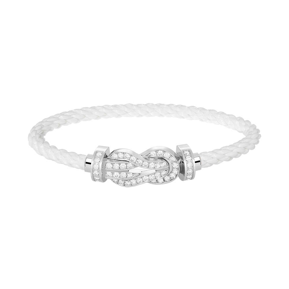 Mystic CHANCE LARGE 8 FIGURE BUCKLE FULL DIAMOND BRACELET SILVER