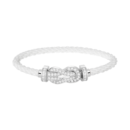 Mystic CHANCE LARGE 8 FIGURE BUCKLE FULL DIAMOND BRACELET SILVER