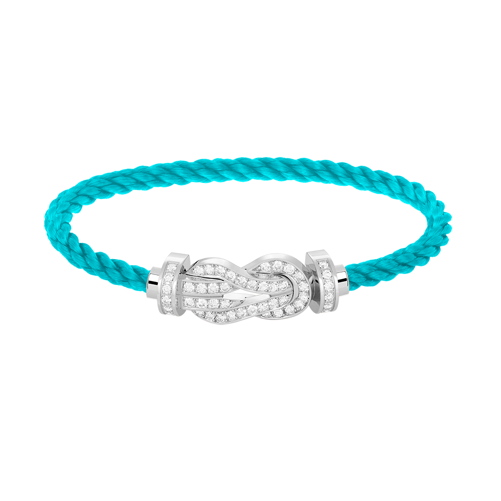 Mystic CHANCE LARGE 8 FIGURE BUCKLE FULL DIAMOND BRACELET SILVER