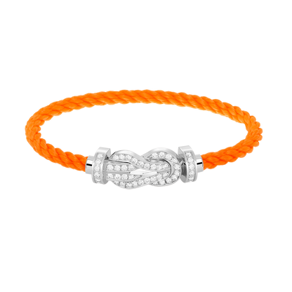 Mystic CHANCE LARGE 8 FIGURE BUCKLE FULL DIAMOND BRACELET SILVER