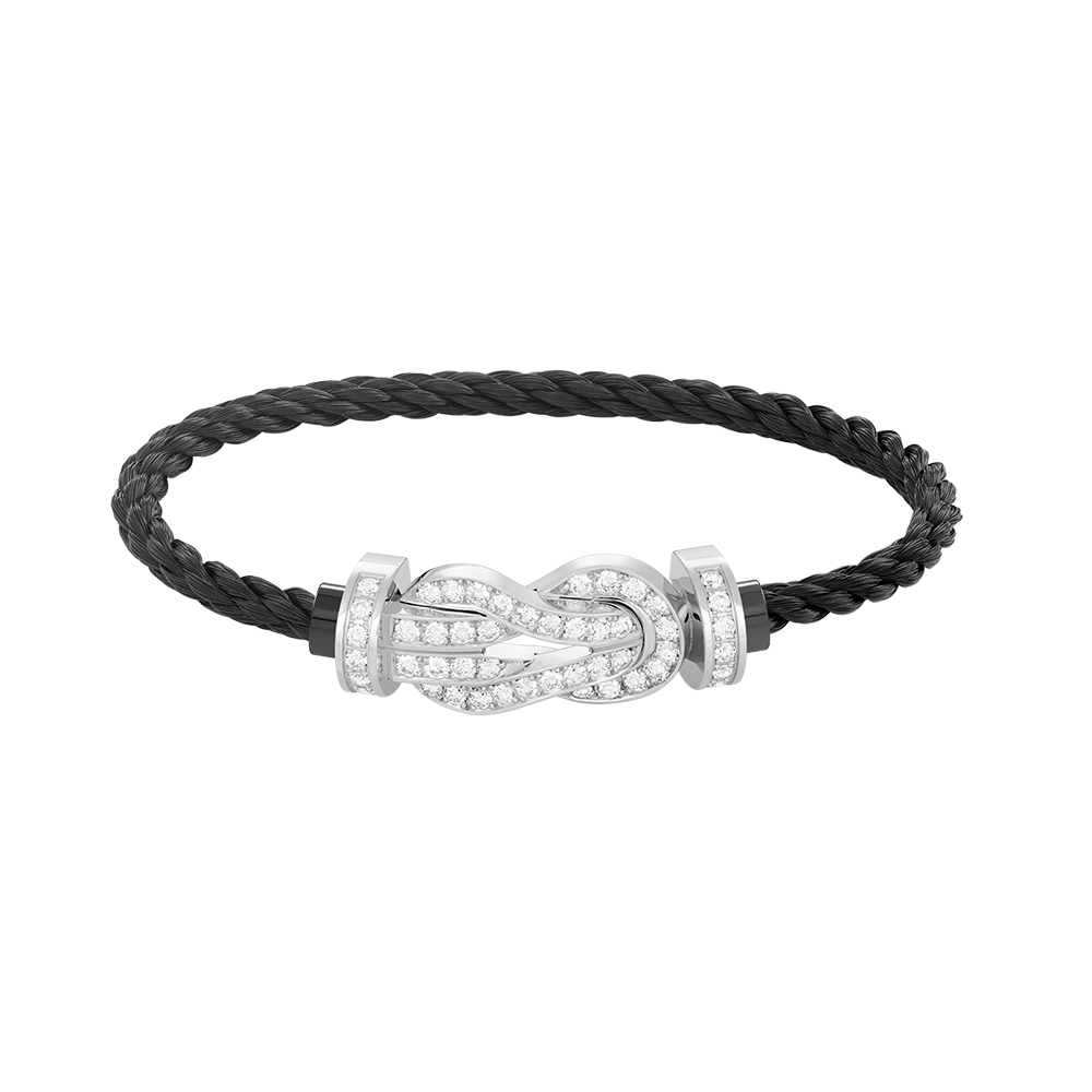 Mystic CHANCE LARGE 8 FIGURE BUCKLE FULL DIAMOND BRACELET SILVER