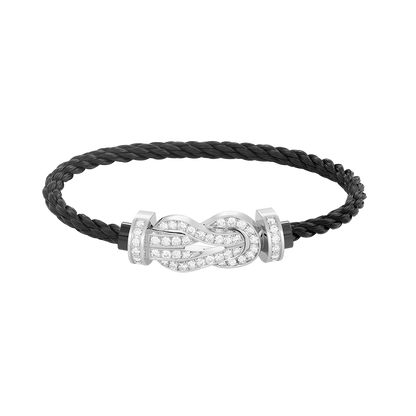 Mystic CHANCE LARGE 8 FIGURE BUCKLE FULL DIAMOND BRACELET SILVER