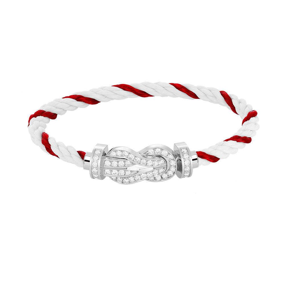Mystic CHANCE LARGE 8 FIGURE BUCKLE FULL DIAMOND BRACELET SILVER