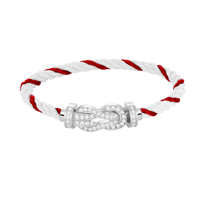 Mystic CHANCE LARGE 8 FIGURE BUCKLE FULL DIAMOND BRACELET SILVER