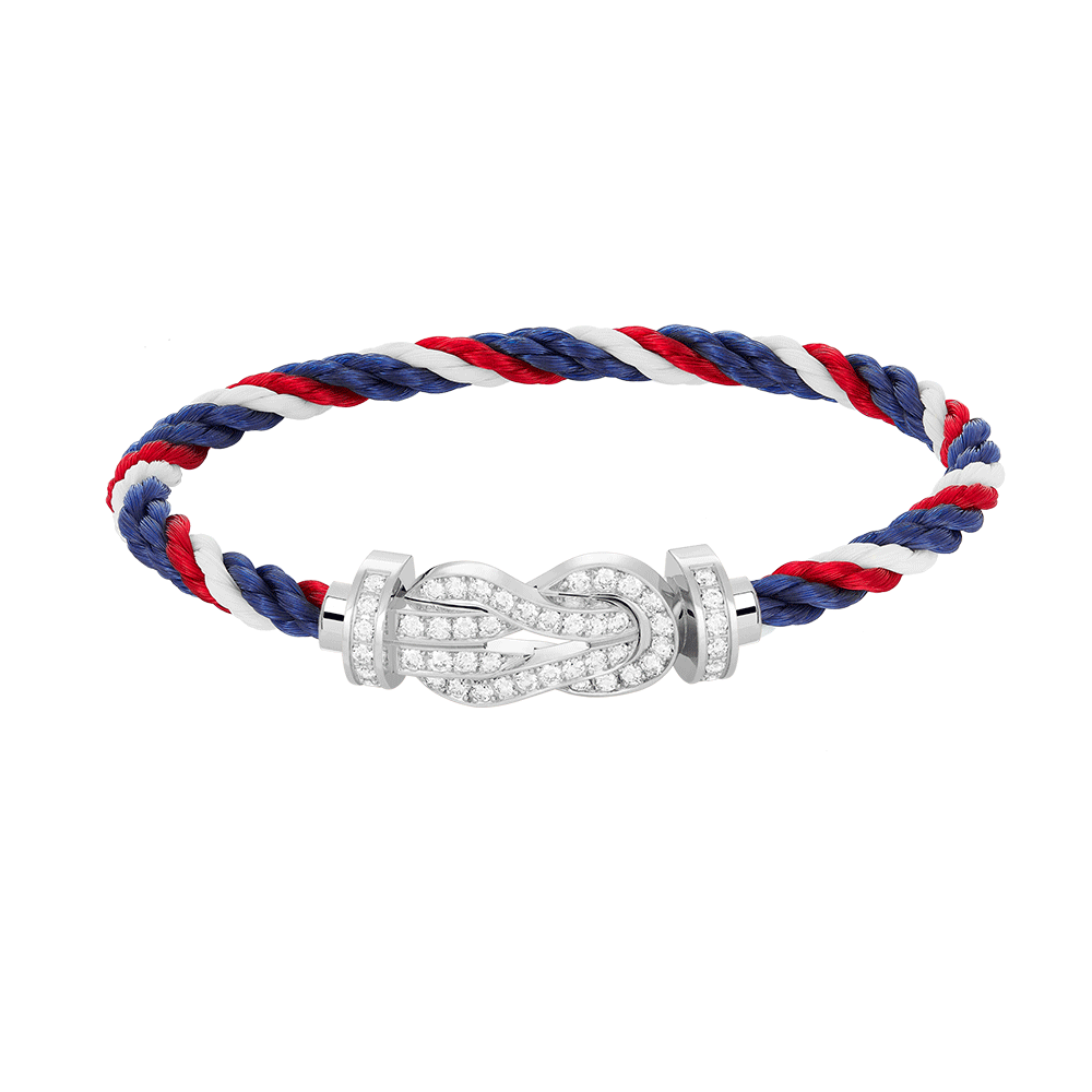 Mystic CHANCE LARGE 8 FIGURE BUCKLE FULL DIAMOND BRACELET SILVER