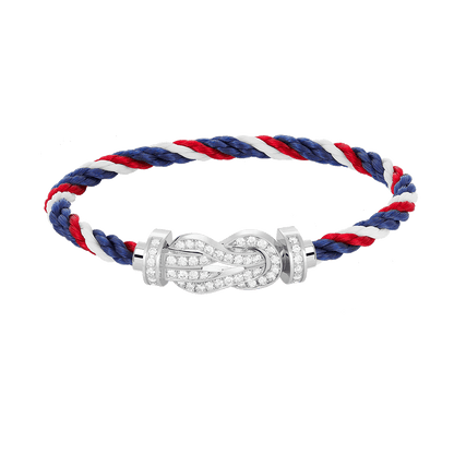 Mystic CHANCE LARGE 8 FIGURE BUCKLE FULL DIAMOND BRACELET SILVER