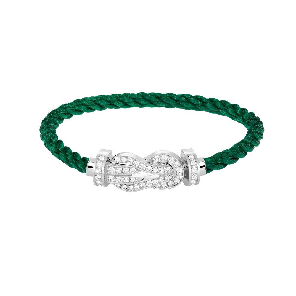 Mystic CHANCE LARGE 8 FIGURE BUCKLE FULL DIAMOND BRACELET SILVER