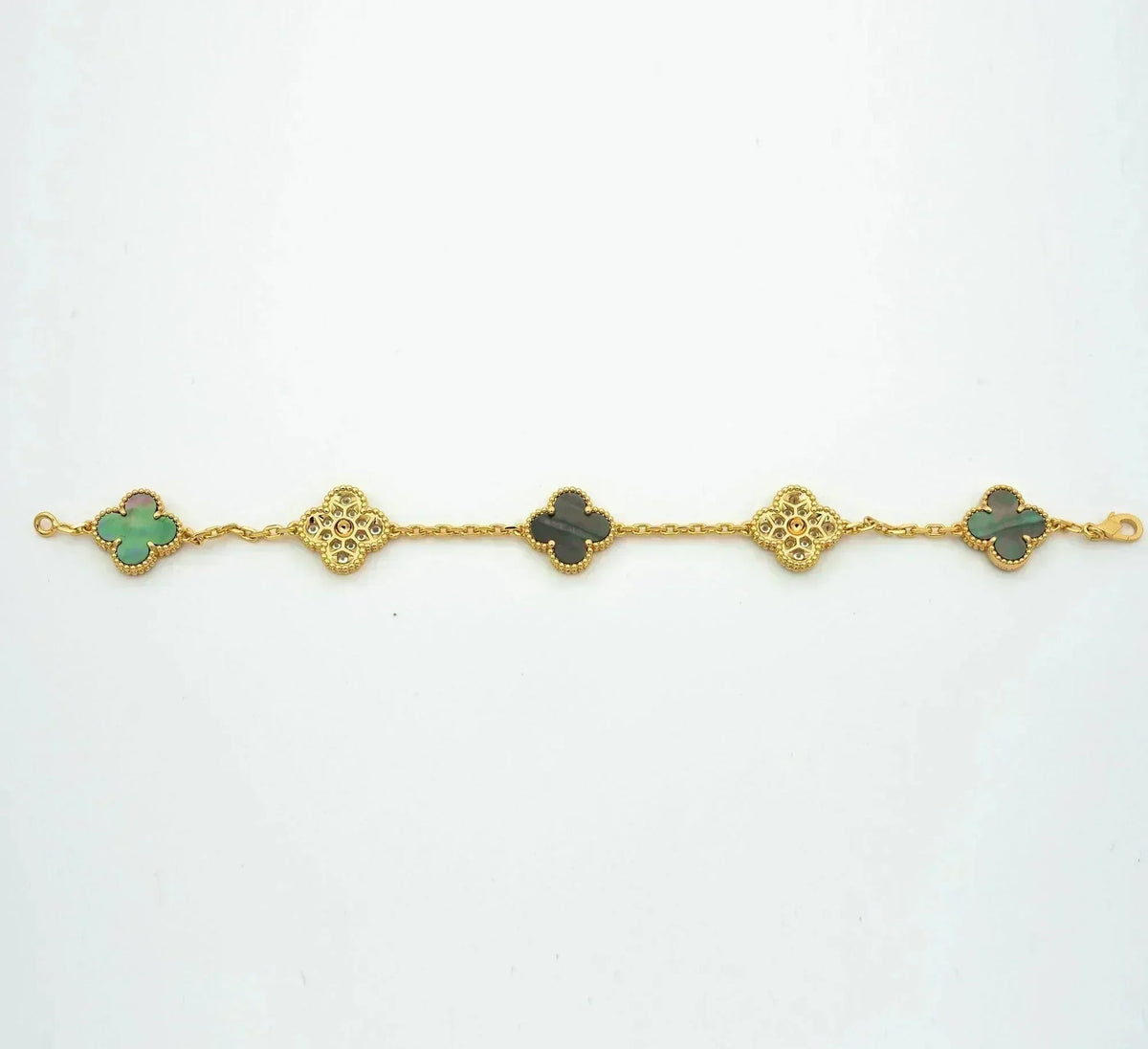 [Mystic ]New CLOVER 5 MOTIF GRAY MOP BRACELET COLLECTION