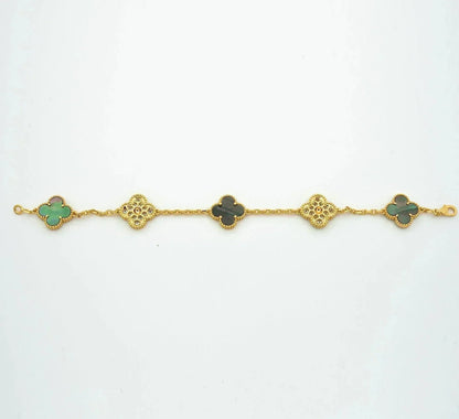 [Mystic ]New CLOVER 5 MOTIF GRAY MOP BRACELET COLLECTION