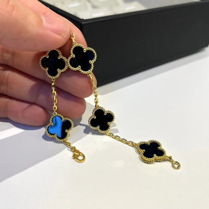 [Mystic ]New CLOVER 5 MOTIF ONYXS BRACELET COLLECTION