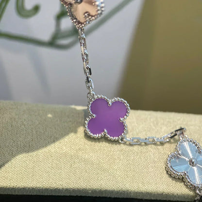 [Mystic ]New  CLOVER 5 MOTIF VIOLET BRACELET COLLECTION