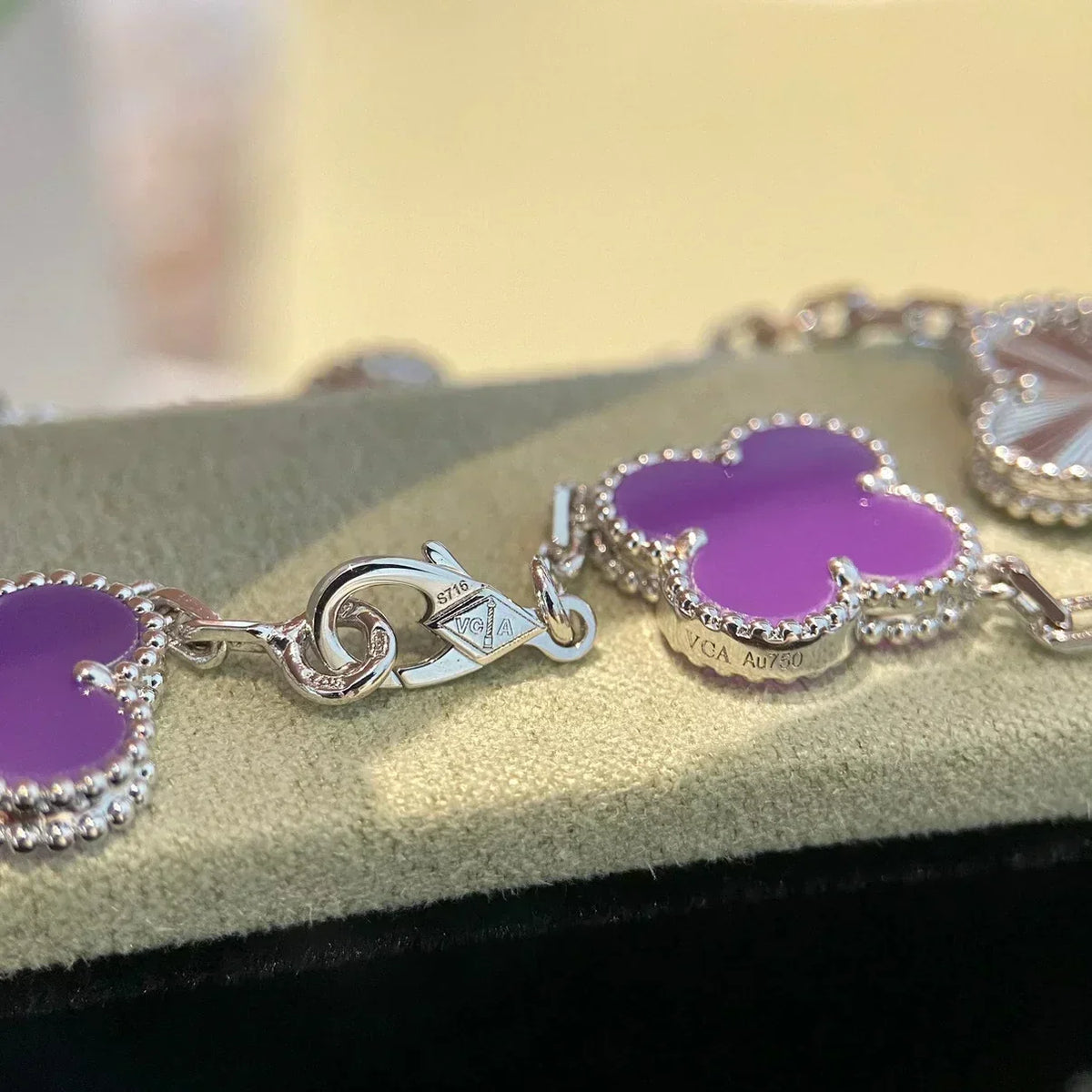 [Mystic ]New  CLOVER 5 MOTIF VIOLET BRACELET COLLECTION