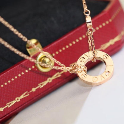 Mystic LOVE NECKLACE ADJUSTABLE ROSE GOLD 2 DIAMOND