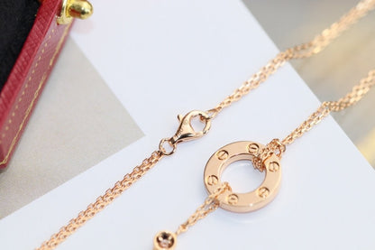Mystic LOVE NECKLACE ADJUSTABLE ROSE GOLD 2 DIAMOND
