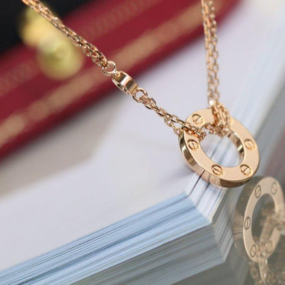 Mystic LOVE NECKLACE ADJUSTABLE ROSE GOLD 2 DIAMOND