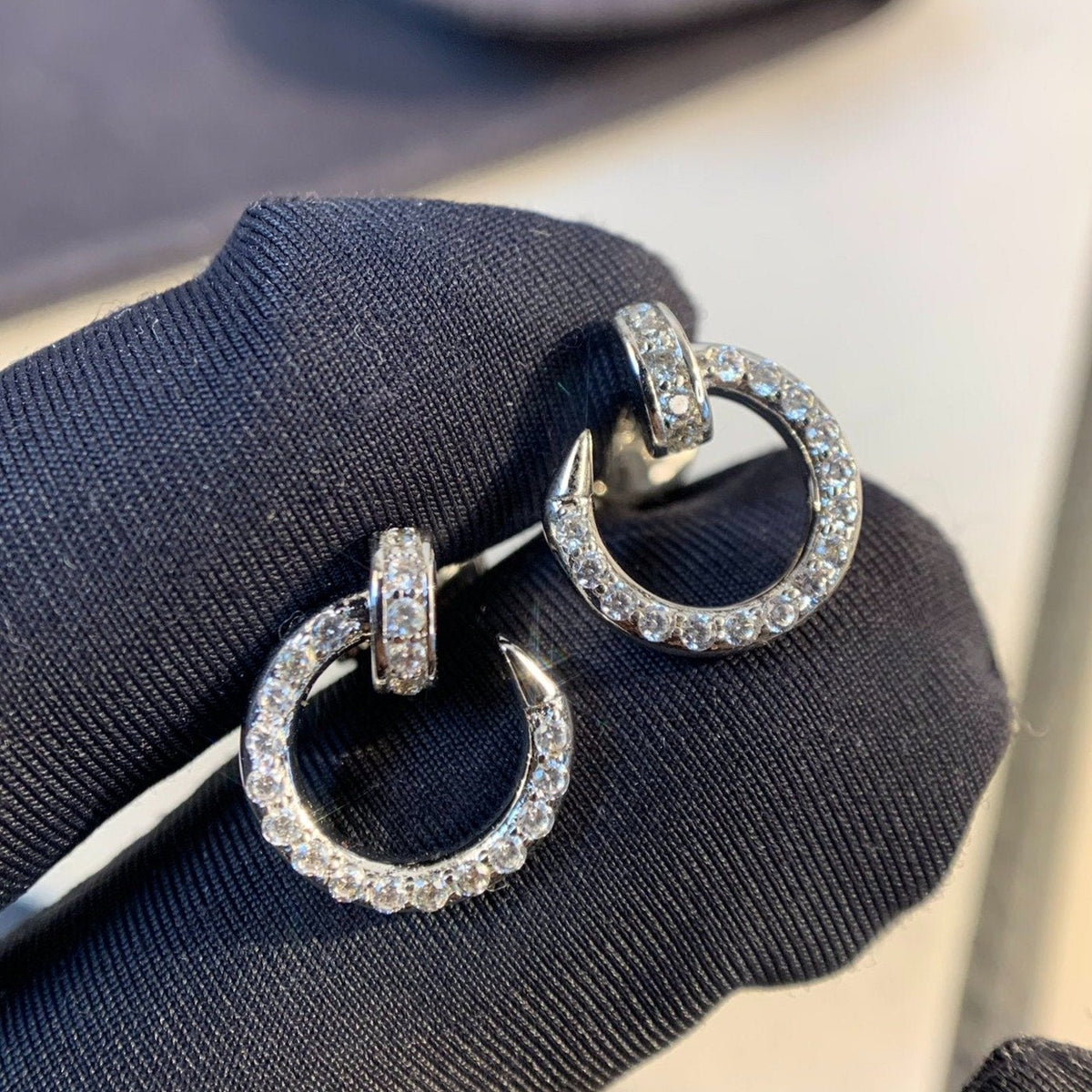 Mystic JUSTE EARRINGS SILVER DIAMONDS