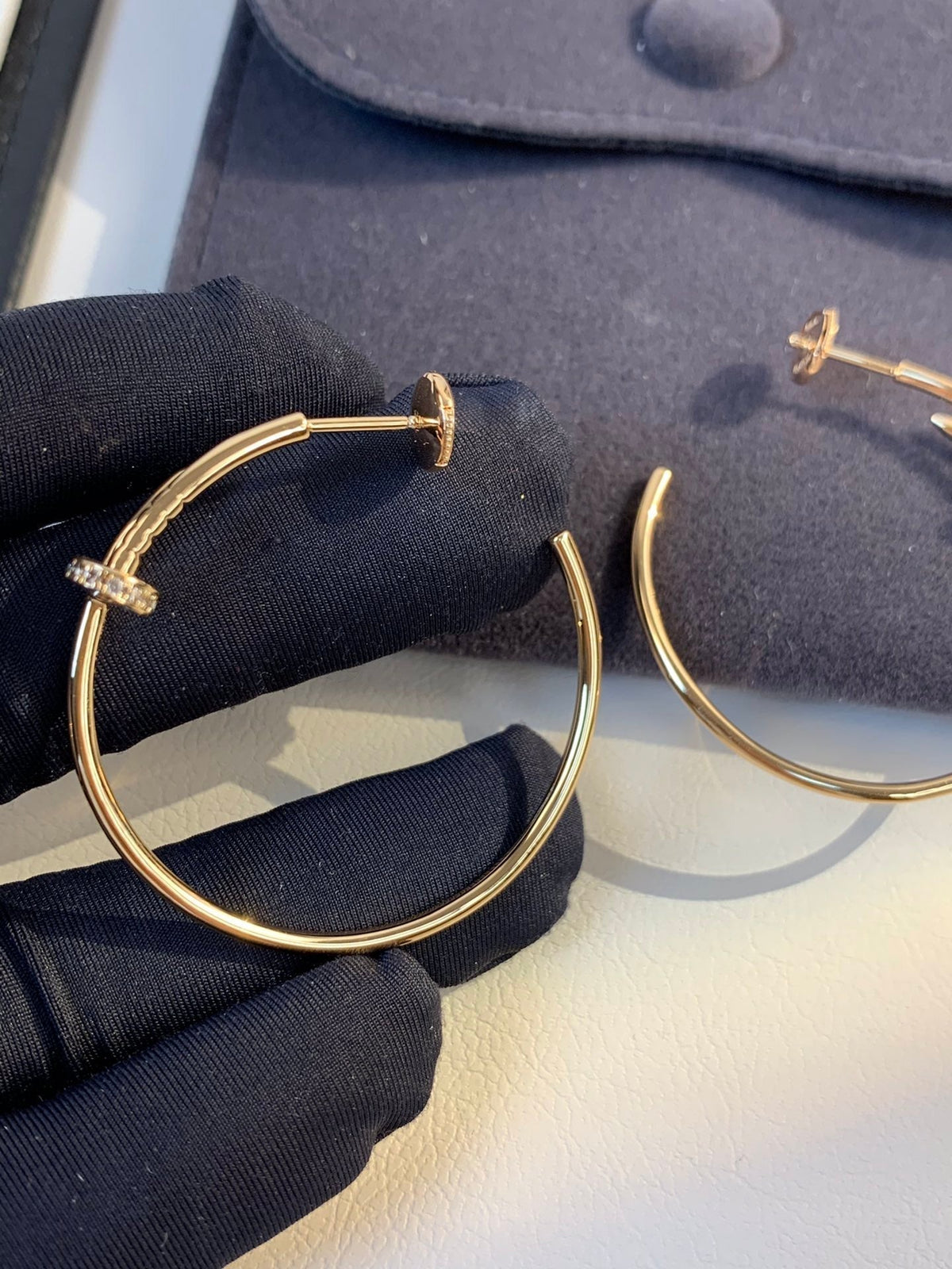Mystic JUSTE EARRINGS GOLD DIAMONDS 1.8MM