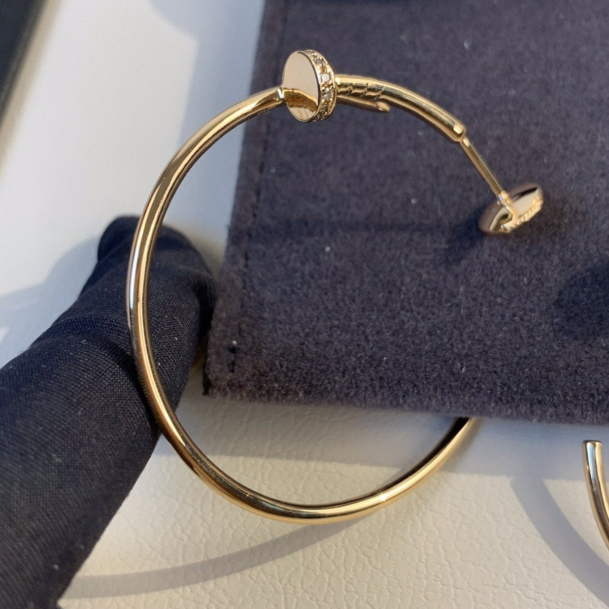Mystic JUSTE EARRINGS GOLD DIAMONDS 1.8MM