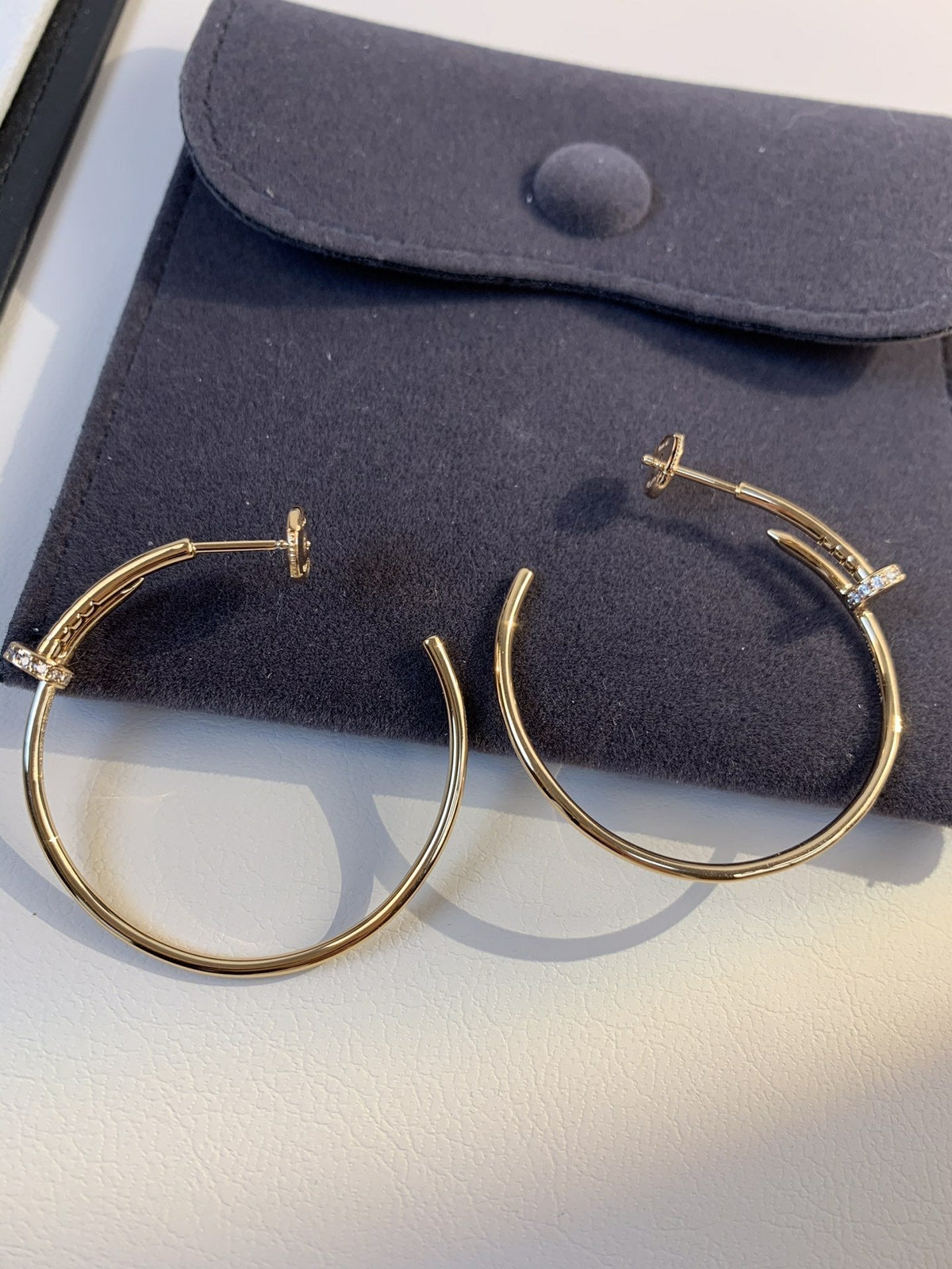 Mystic JUSTE EARRINGS GOLD DIAMONDS 1.8MM