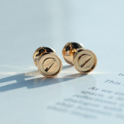 Mystic LOVE EARRINGS PINK GOLD 10MM