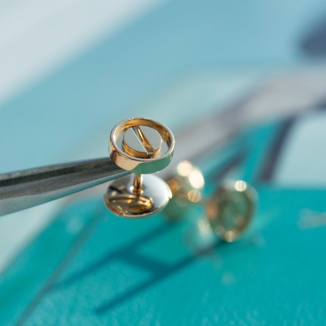 Mystic LOVE EARRINGS PINK GOLD 10MM