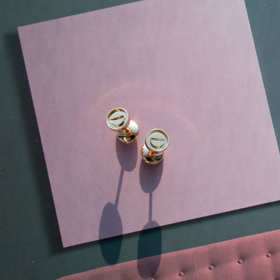 Mystic LOVE EARRINGS PINK GOLD 10MM