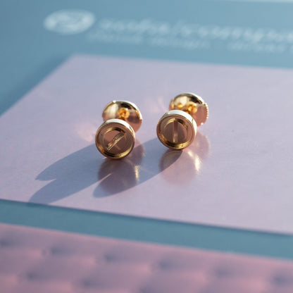 Mystic LOVE EARRINGS PINK GOLD 10MM