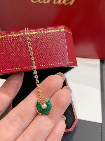 Mystic AMULETTE ROSE GOLD MALACHITE NECKLACE