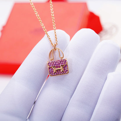 Mystic CONSTANCE PEDANT PURPLE DIAMOND NECKLACE