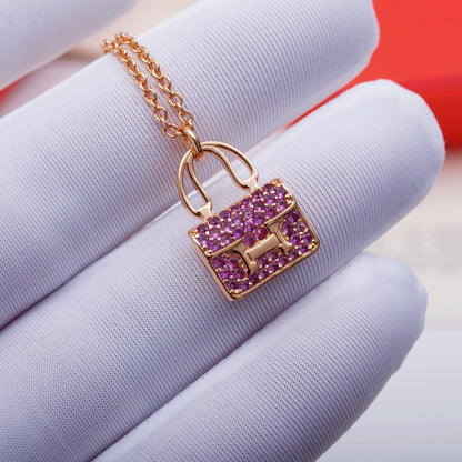 Mystic CONSTANCE PEDANT PURPLE DIAMOND NECKLACE