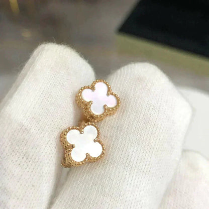Mystic CLOVER MINI 9.5MM WHITE MOP EARRINGS
