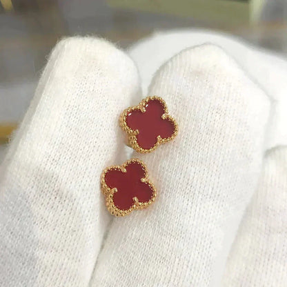Mystic CLOVER MINI 9.5MM CARNELIAN EARRINGS